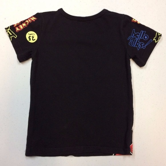 Youth Black Mickey Mouse Disneyland T Shirt Unisex - Picture 2 of 7